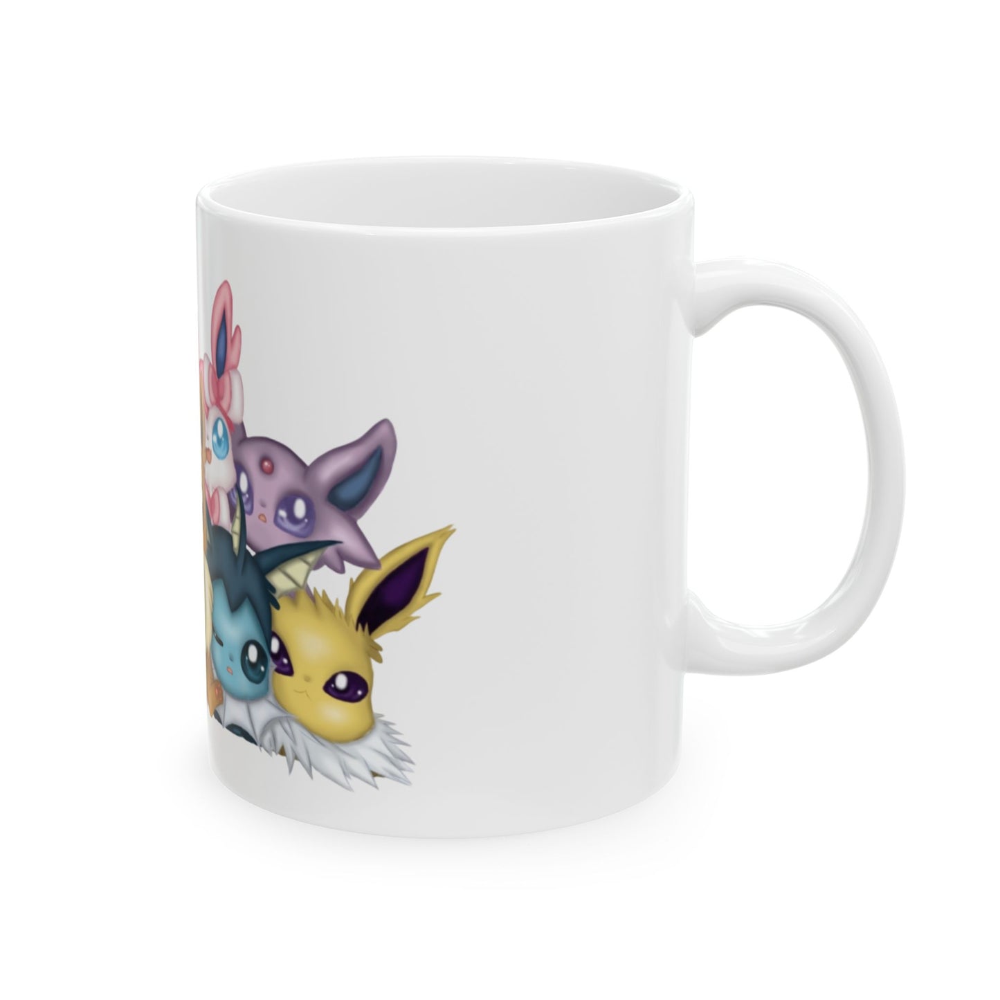 Eeveeloutions Ceramic Mug - Perfect for Pokemon Fans, Gift for Gamers, Cute Coffee Cup, Collectible Mug, Fun Halloween Decor