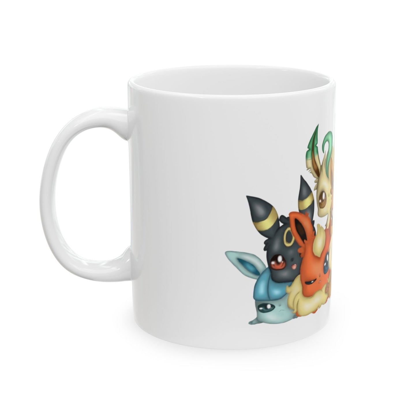 Eeveeloutions Ceramic Mug - Perfect for Pokemon Fans, Gift for Gamers, Cute Coffee Cup, Collectible Mug, Fun Halloween Decor